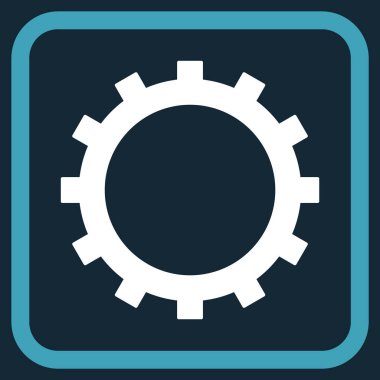 Dişli vektör simgesi bir çerçeve içinde