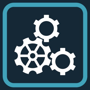 Gears'ı vektör simgesi bir çerçeve içinde