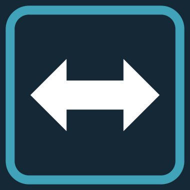 Yatay Exchange oklar bir çerçeve içinde simge vektör