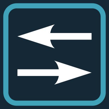 Yatay Exchange oklar bir çerçeve içinde simge vektör