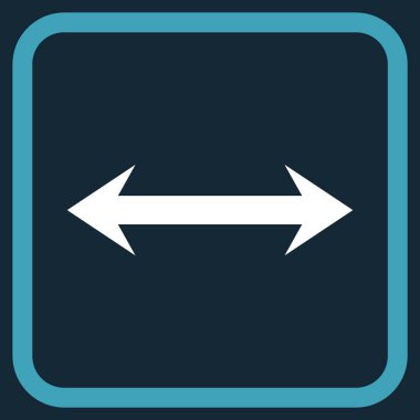 Yatay Çevir vektör simgesi bir çerçeve içinde