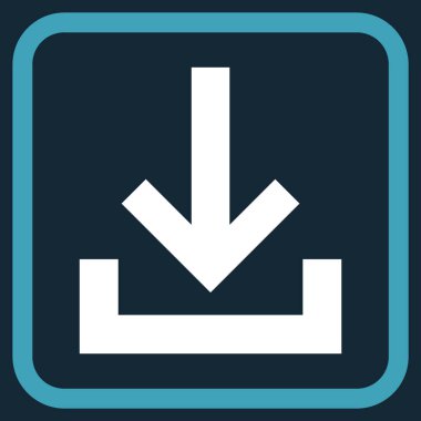 Gelen kutusu vektör simgesi bir çerçeve içinde