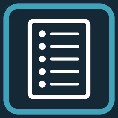 Liste sayfa vektör simgesi bir çerçeve içinde