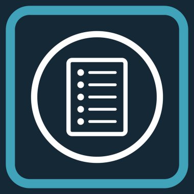 Liste sayfa vektör simgesi bir çerçeve içinde