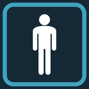 Adam vektör simgesi bir çerçeve içinde