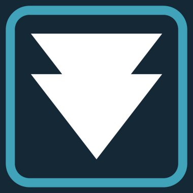 Vektör simgesi bir çerçeve içinde aşağı iner