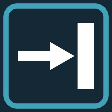 Doğru vektör simgesi bir çerçeve içinde hareket