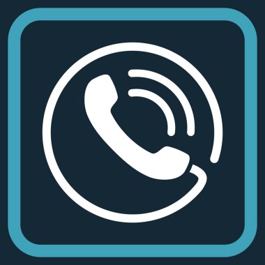 Telefon vektör simgesi bir çerçeve içinde