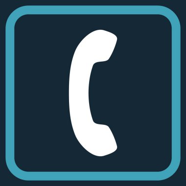 Telefon alıcı vektör simgesi bir çerçeve içinde