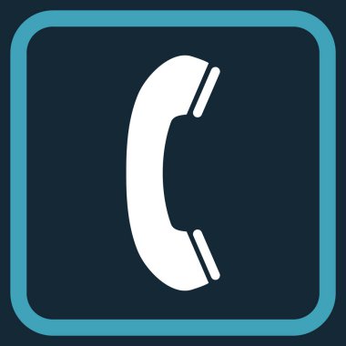 Telefon alıcı vektör simgesi bir çerçeve içinde