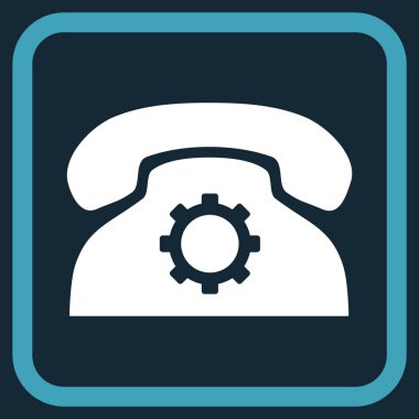 Telefon ayarları vektör simgesi bir çerçeve içinde