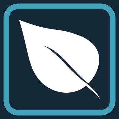 Bitki yaprak vektör simgesi bir çerçeve içinde