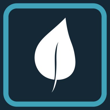 Bitki yaprak vektör simgesi bir çerçeve içinde