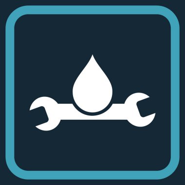 Sıhhi tesisat vektör simgesi bir çerçeve içinde