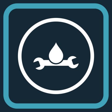 Sıhhi tesisat vektör simgesi bir çerçeve içinde