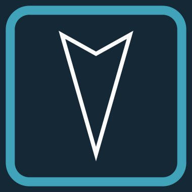 İşaretçi vektör simgesi bir çerçeve içinde aşağı