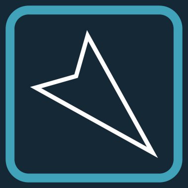 İşaretçi vektör simgesi bir çerçeve içinde aşağı