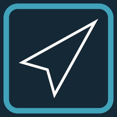 İşaretçiyi doğru yukarı vektör simgesi bir çerçeve içinde