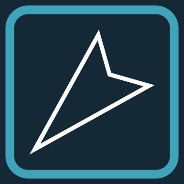 İşaretçi yaptı vektör simgesi bir çerçeve içinde aşağı