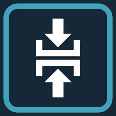 Basın düşey yönde vektör simgesi bir çerçeve içinde