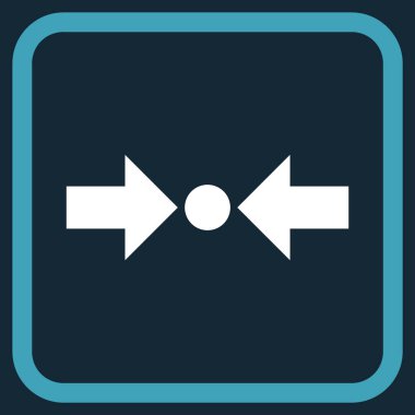 Basınç yatay vektör simgesi bir çerçeve içinde