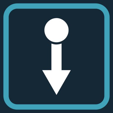 Vektör simgesi bir çerçeve içinde aşağı çekin