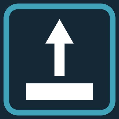 Vektör simgesi bir çerçeve içinde yukarı çekin