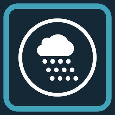 Yağmur bulutu vektör simgesi bir çerçeve içinde