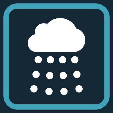 Yağmur bulutu vektör simgesi bir çerçeve içinde