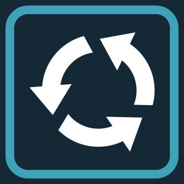 Geri dönüşüm vektör simgesi bir çerçeve içinde