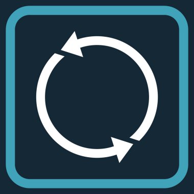 Geri dönüşüm vektör simgesi bir çerçeve içinde