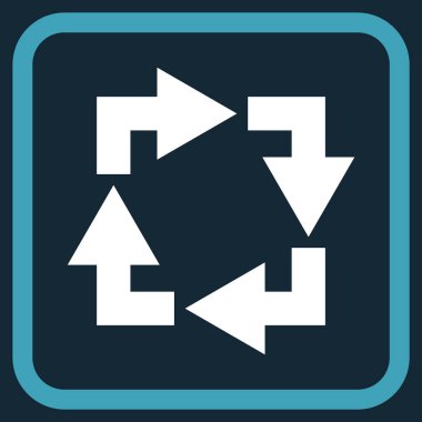 Geri dönüşüm vektör simgesi bir çerçeve içinde