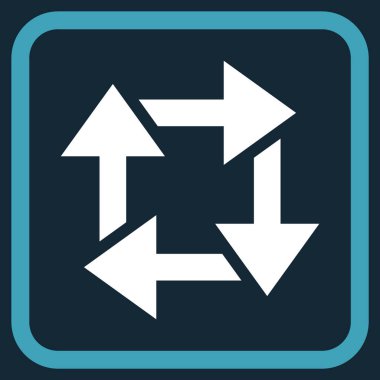 Geri dönüşüm vektör simgesi bir çerçeve içinde