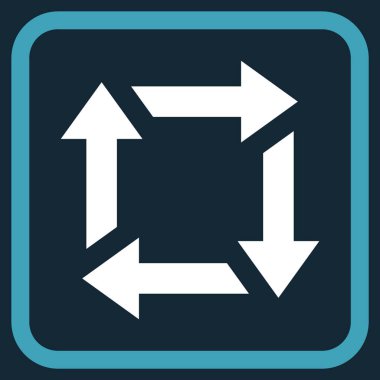 Geri dönüşüm vektör simgesi bir çerçeve içinde