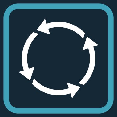 Geri dönüşüm vektör simgesi bir çerçeve içinde