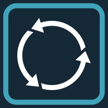 Geri dönüşüm vektör simgesi bir çerçeve içinde