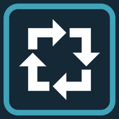 Geri dönüşüm vektör simgesi bir çerçeve içinde