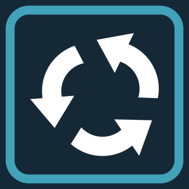 Geri dönüşüm vektör simgesi bir çerçeve içinde