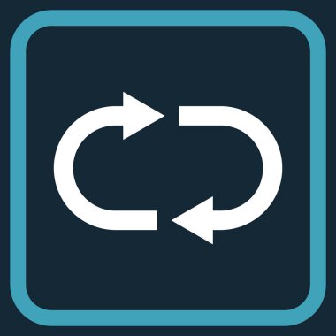 Geri dönüşüm vektör simgesi bir çerçeve içinde