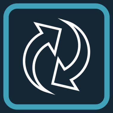 Oklar vektör simgesi bir çerçeve içinde yenileme