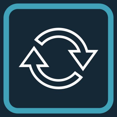 Oklar vektör simgesi bir çerçeve içinde yenileme