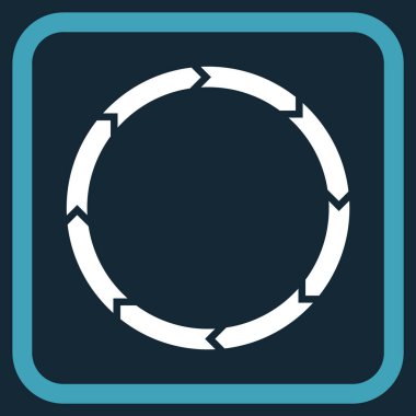 Döndürme vektör simgesi bir çerçeve içinde