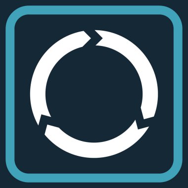 Döndürme vektör simgesi bir çerçeve içinde