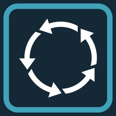 Döndürme vektör simgesi bir çerçeve içinde