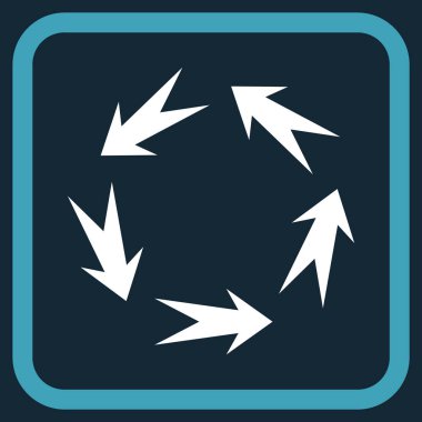 Döndürme vektör simgesi bir çerçeve içinde