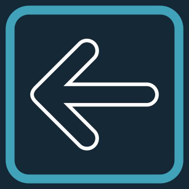 Yuvarlak ok vektör simgesi bir çerçevede yaptı.