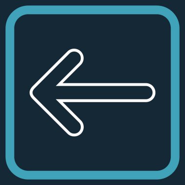 Yuvarlak ok vektör simgesi bir çerçevede yaptı.