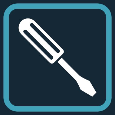 Tornavida vektör simgesi bir çerçeve içinde