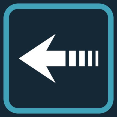 Sol vektör simgesi bir çerçevede göndermek