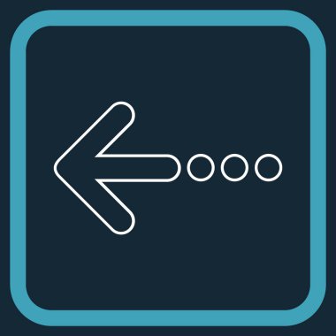 Sol vektör simgesi bir çerçevede göndermek